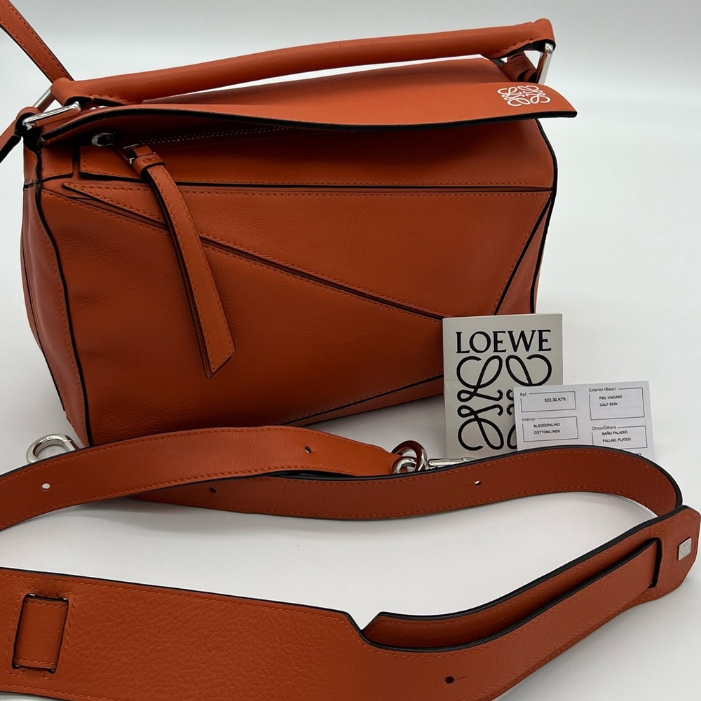 Authentic Loewe Small Puzzle in classic Calfskin